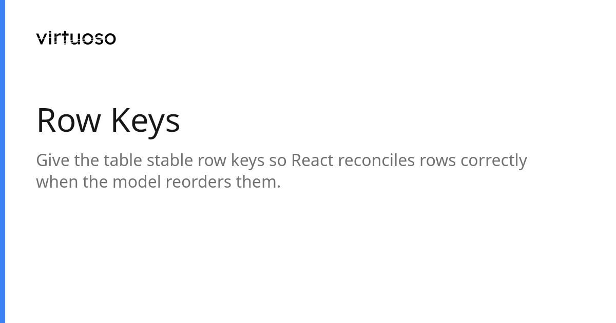 Row Keys | Virtuoso